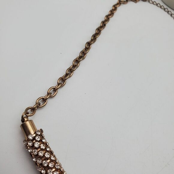 Encrusted mesh crystal statement necklace - Picture 3 of 3